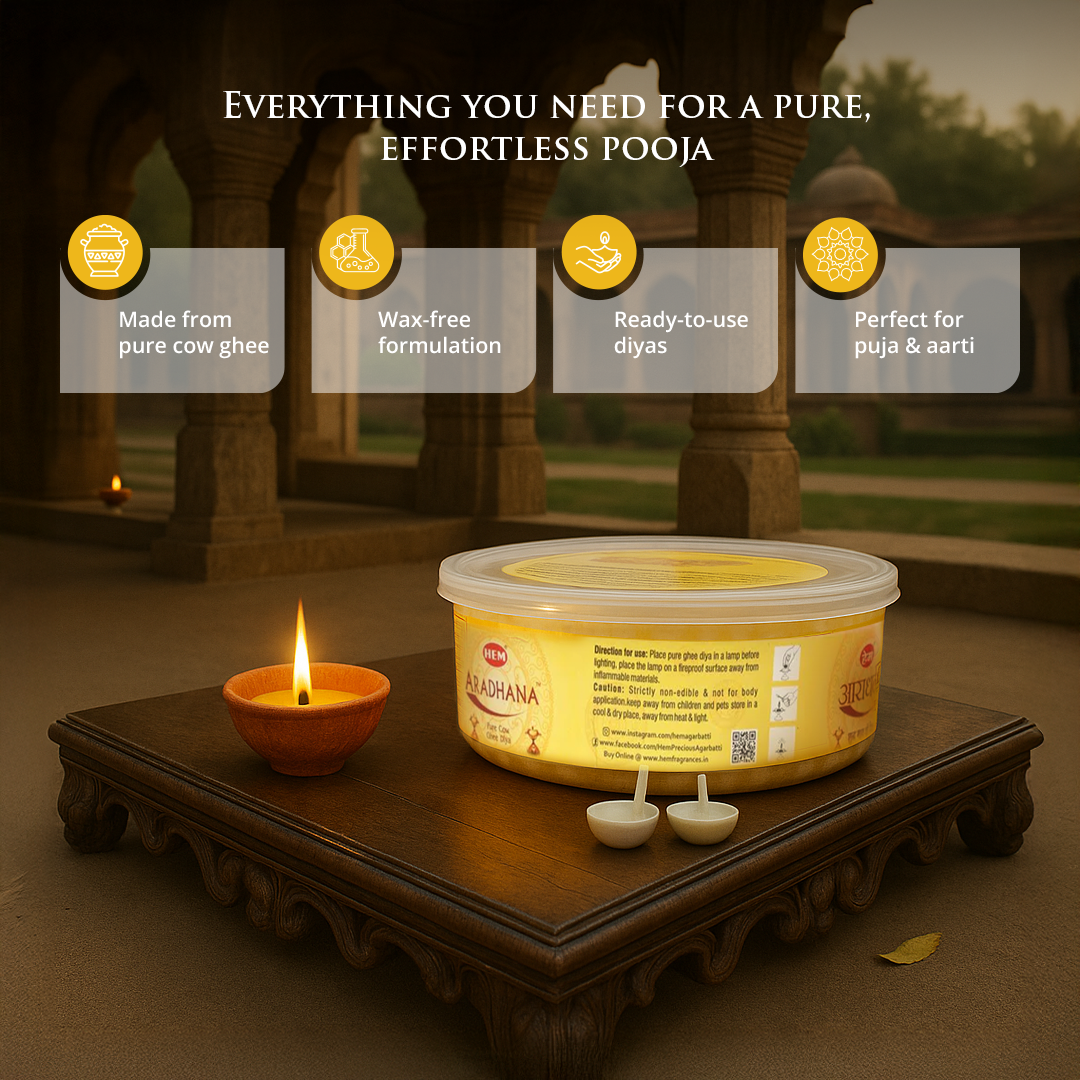 HEM Aradhana Pure Cow Ghee Diya (100 pieces per box)